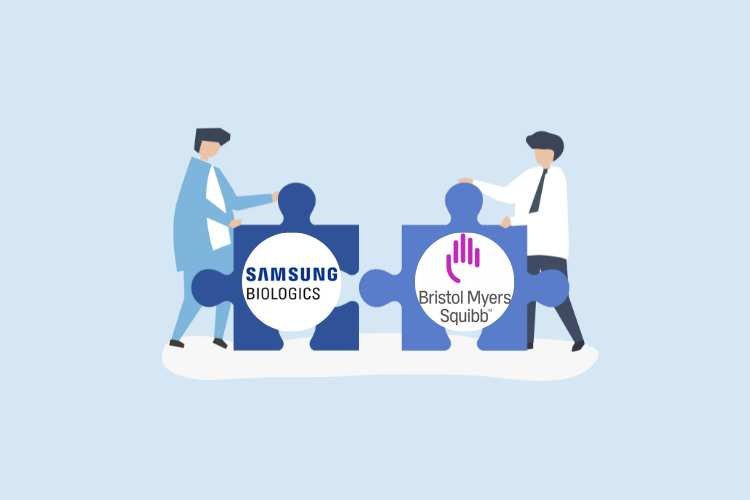 Samsung Biologics BMS deal, Bristol Myers Squibb cancer antibody, Samsung Plant 4 production, Pfizer Samsung biosimilar pact, Samsung Biologics expansion, BMS Cellares partnership, BMS oncology pipeline,